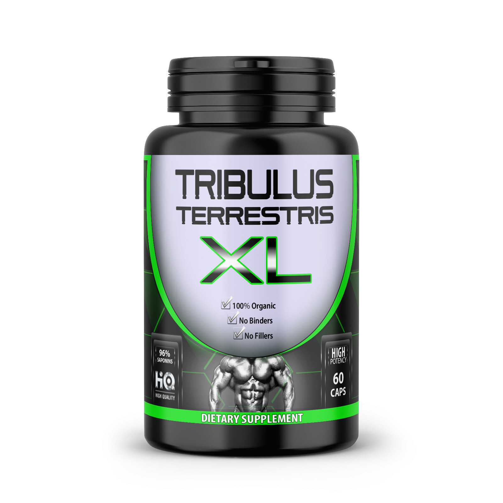 TRIBULUS TERRESTRIS 180 Caps 96% SAPONINS 7500mg Organic Fitness Supplement