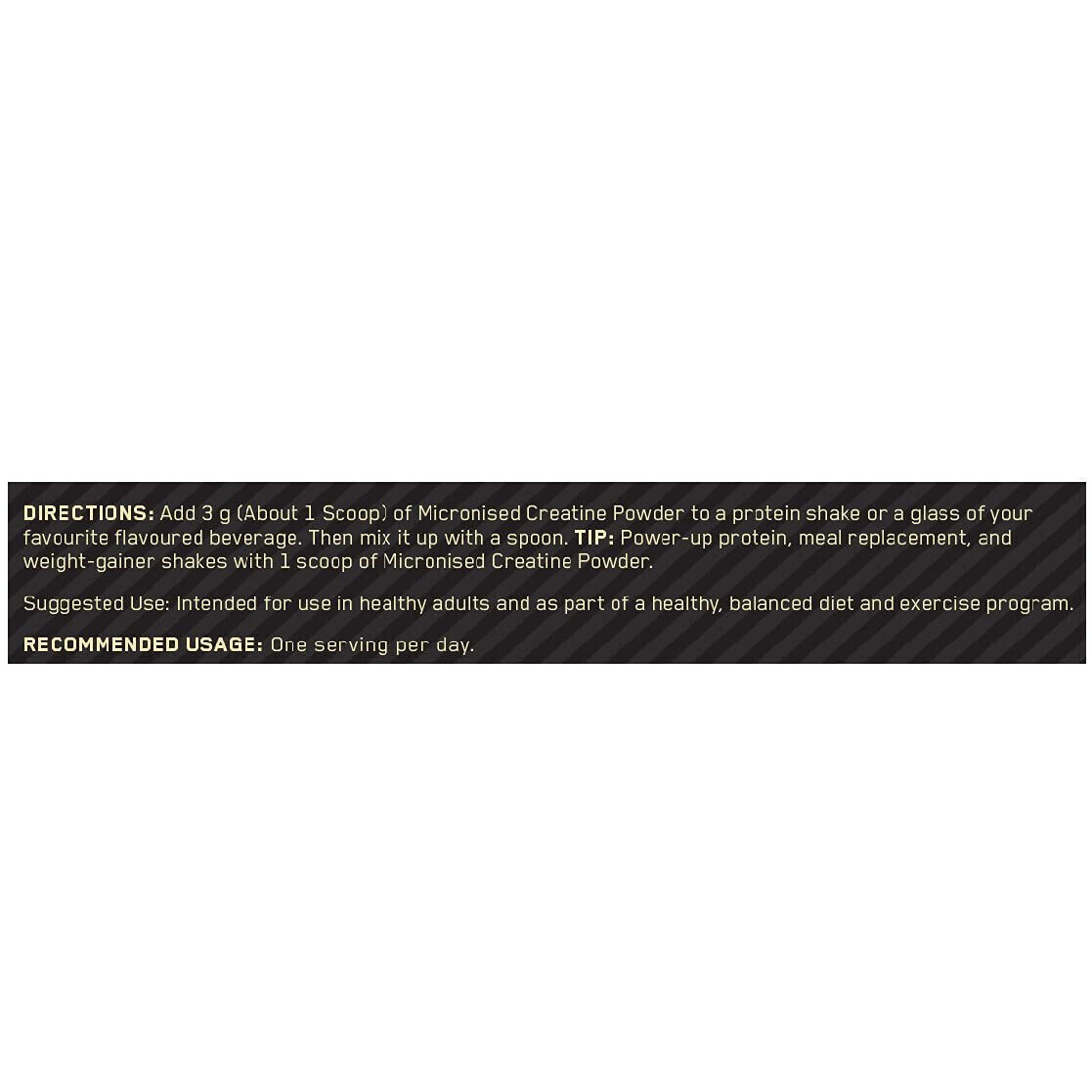 Optimum Nutrition (ON) Micronized Creatine Powder 250g-83 Serves Unflavoured