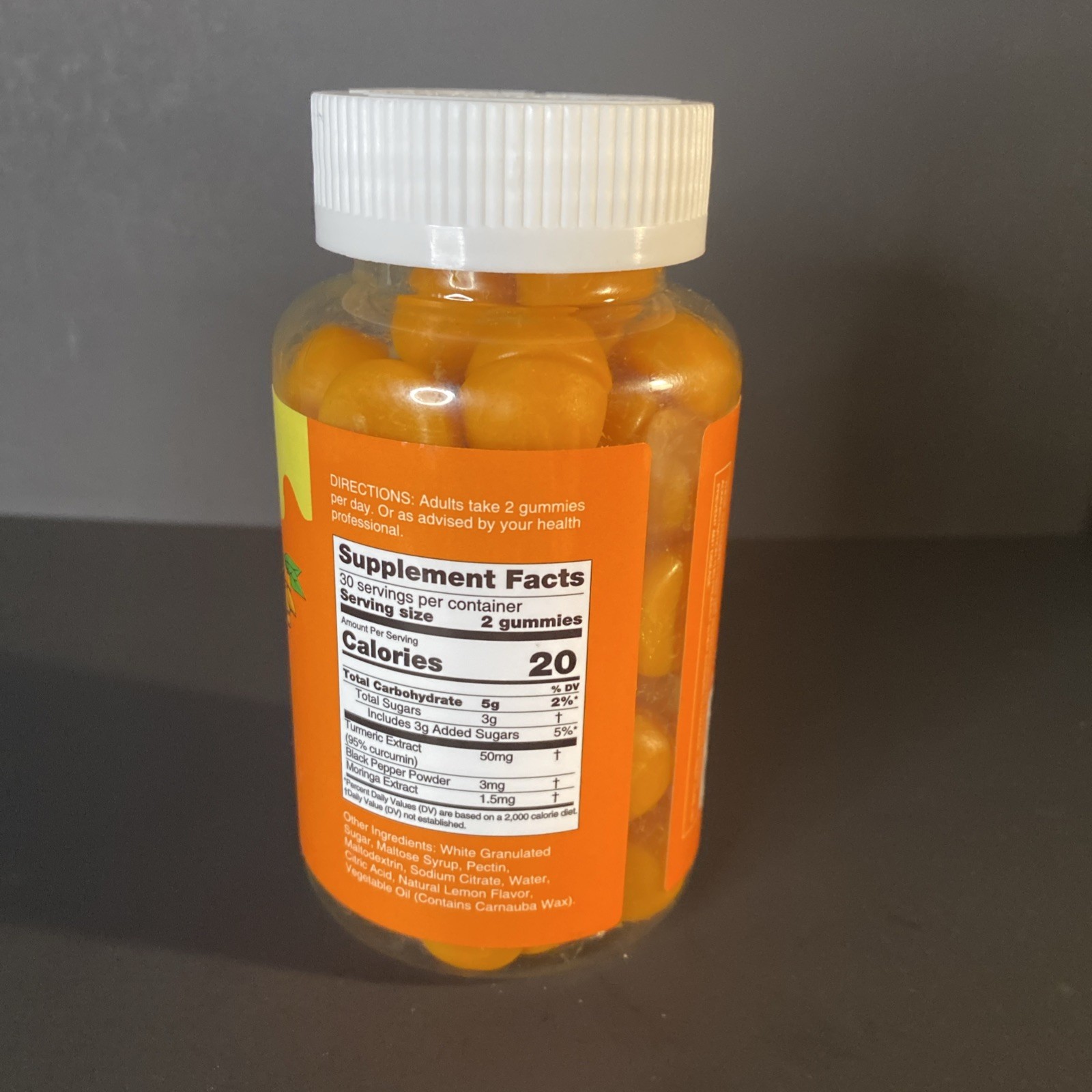 Careleaf Turmeric Gummies with Black Pepper & Moringa Lemon Flavor 60ct FreeShip