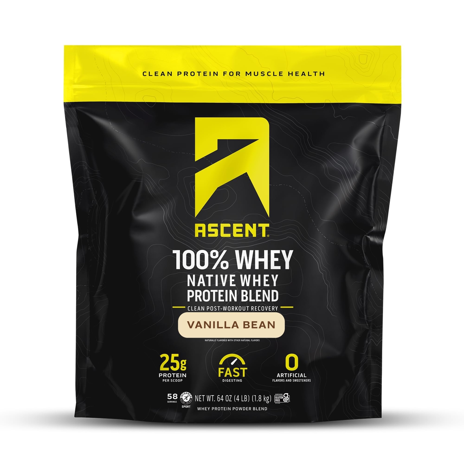 Ascent 100% Whey Native Whey Protein Blend – Clean Post Workout Recovery Dige…