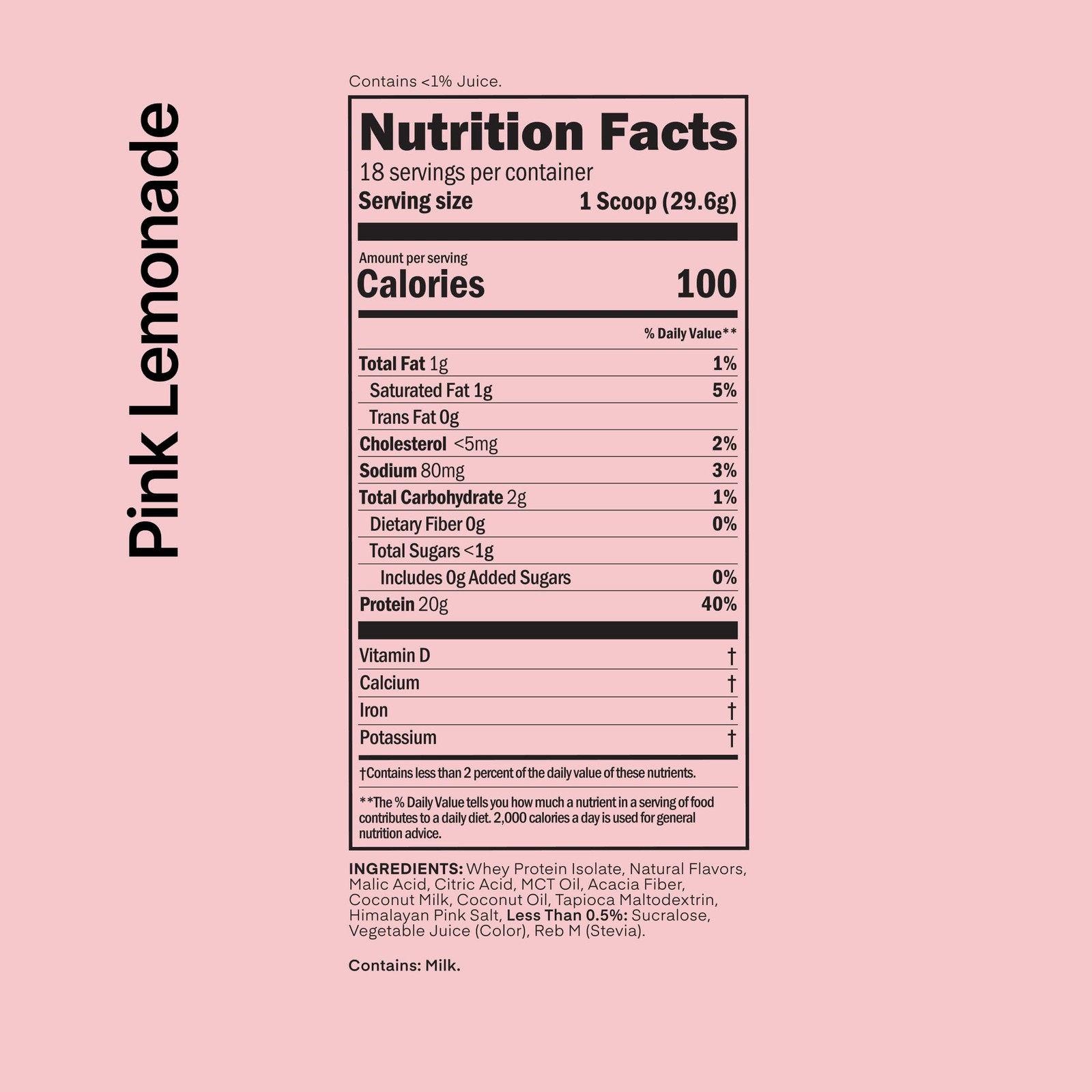 Clear Whey Isolate Protein Powder, Pink Lemonade, 20g Complete Protein per