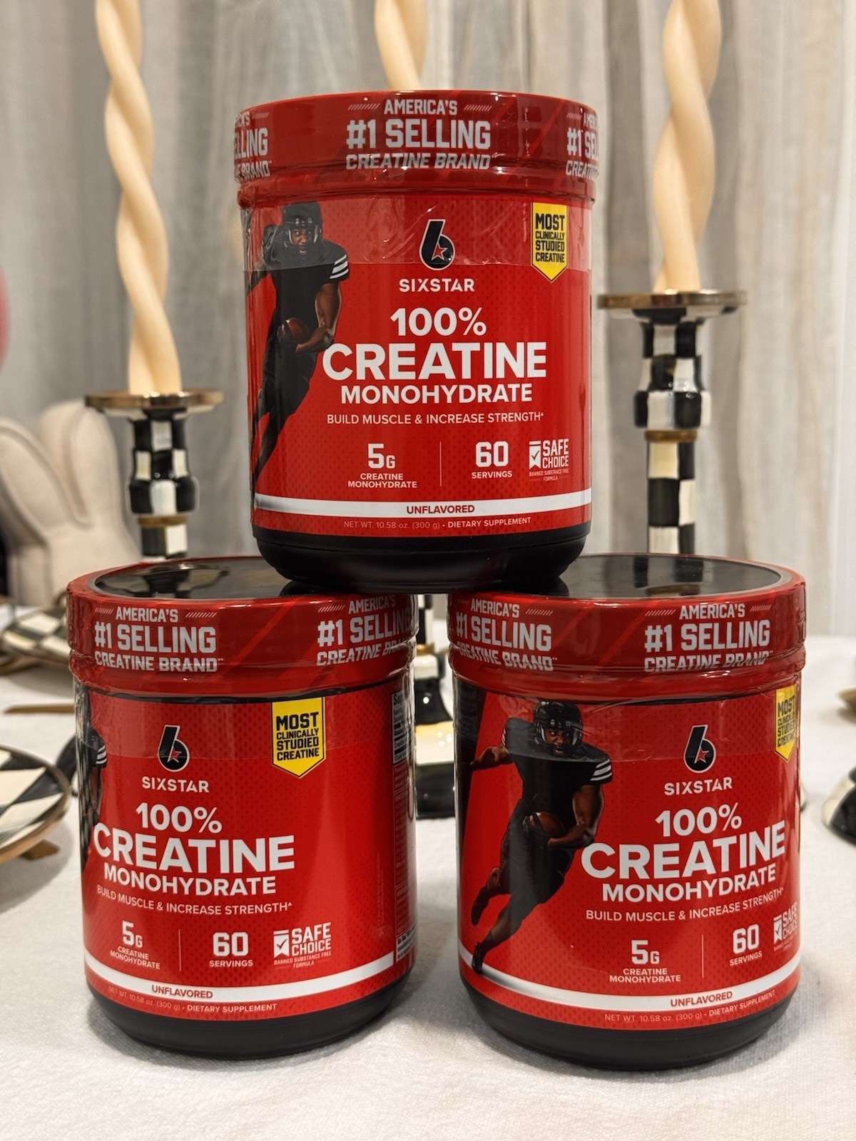 Six Star 100% Creatine Monohydrate Powder – Unflavored Micronized 10.58 Oz (3)