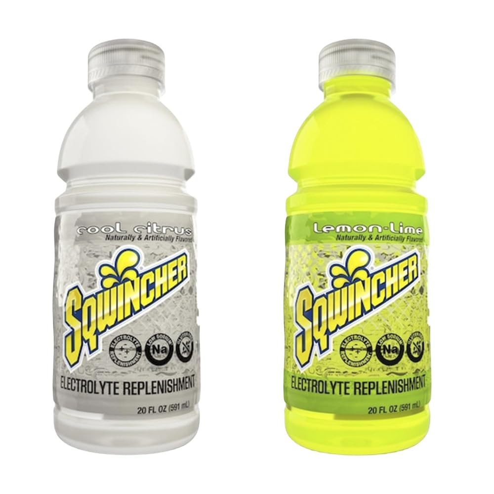 Electrolyte Sports Drink, Cool Citrus & Lemon-Lime, 24 Bottles Each (48 Total)