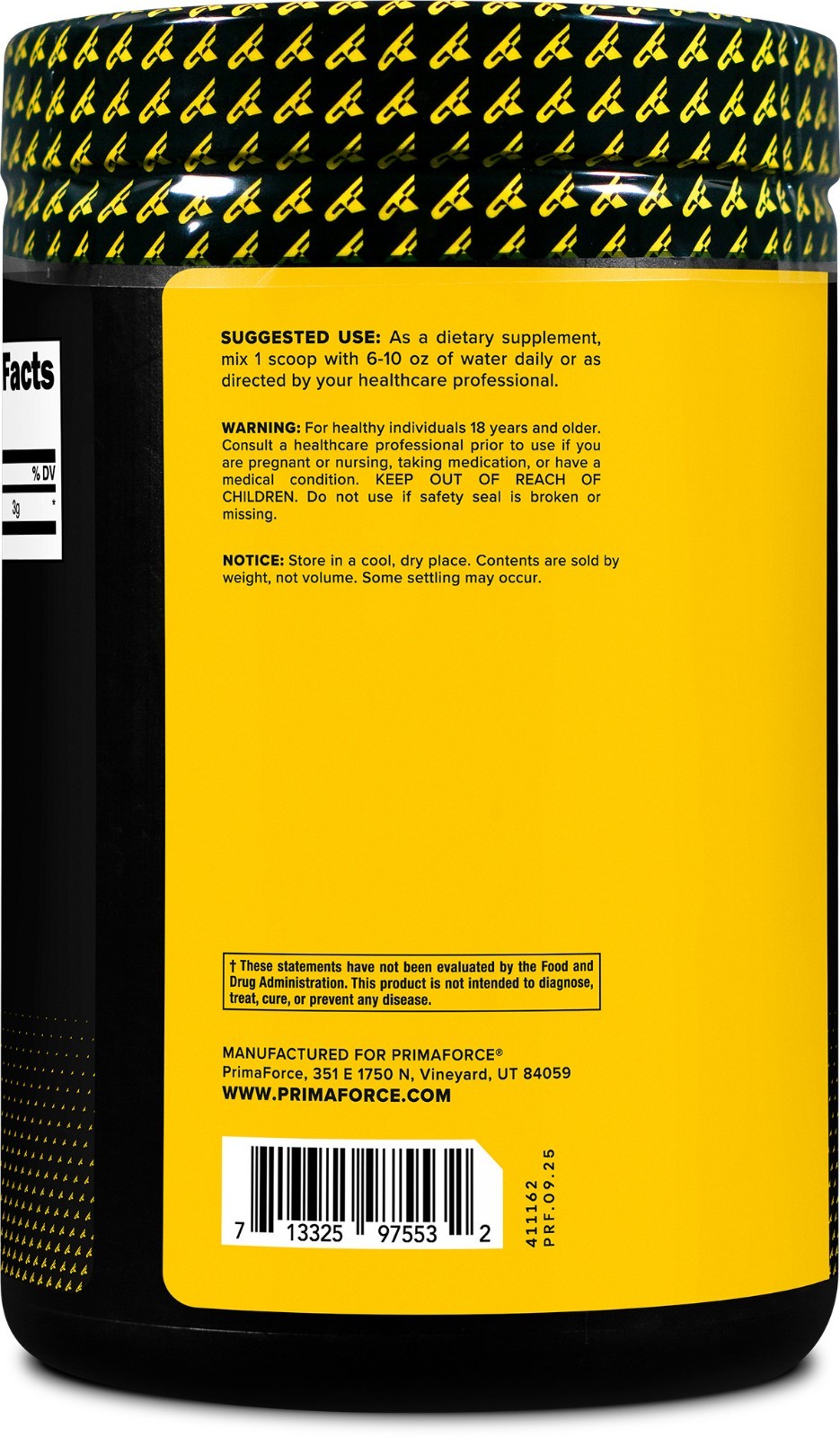 PrimaForce D-Aspartic Acid 300 Grams (100 Servings) Unflavored