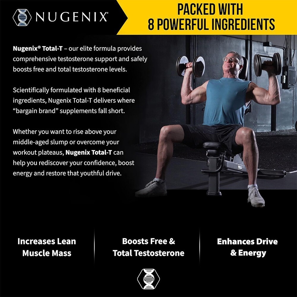 3x Value NUGENIX TOTAL-T Capsules -Testosteron Booster for Men, Energy & Stamina