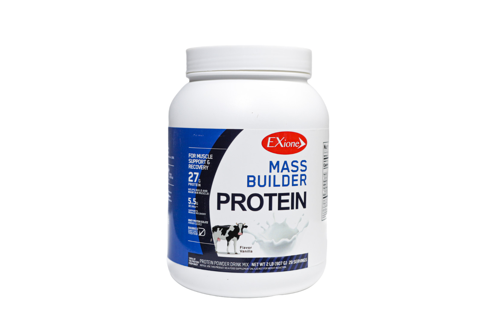 Whey Protein Powder Vanilla Drink Mass Gainer Body Building Muscle Supplement