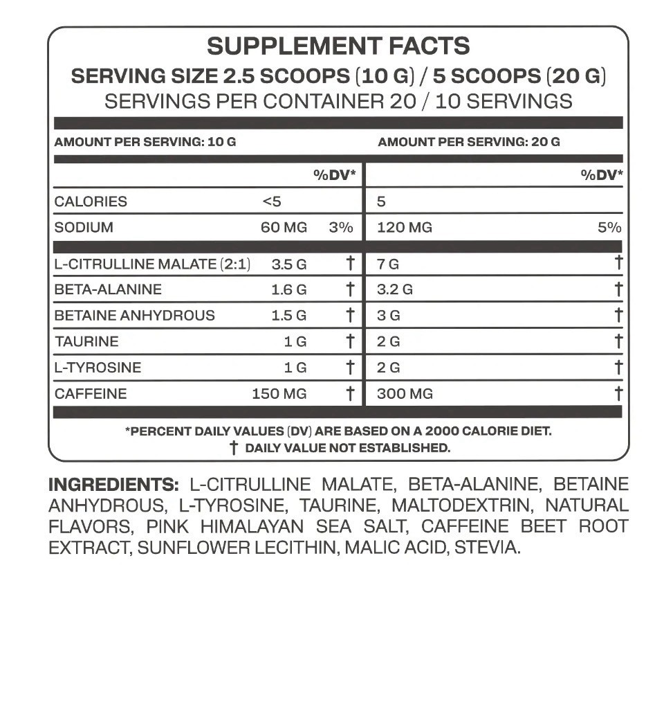 Nutriplus Pre-Workout Powder Tropical Mix 7.1 oz Endurance Energy