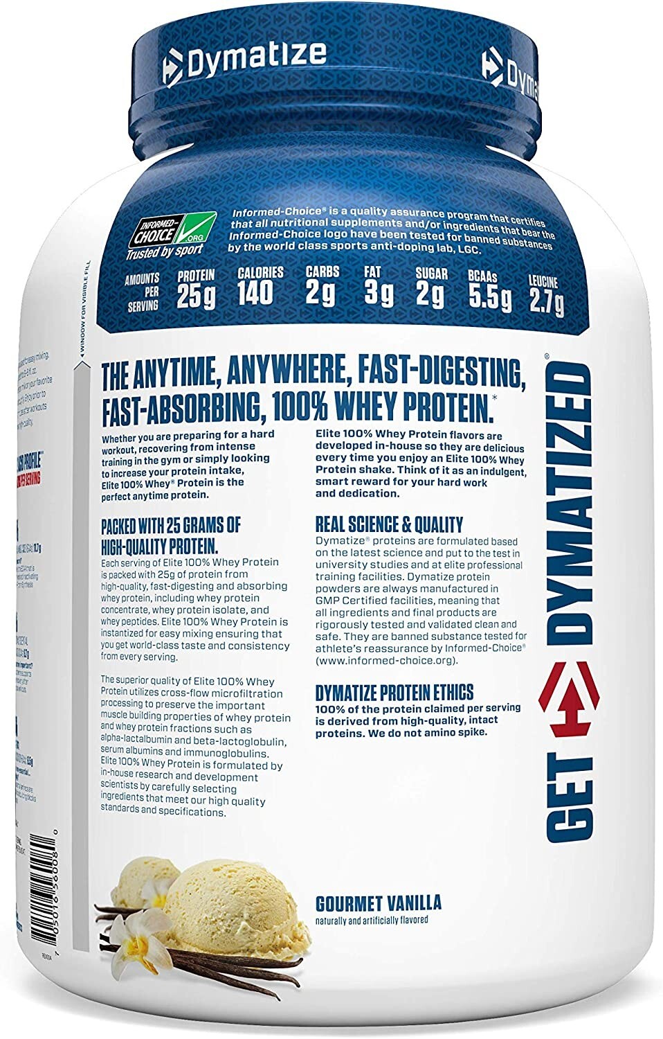 Dymatize Elite 100% 5LB Whey Protein 25g per Serving 67 Servings Pick Flavor New