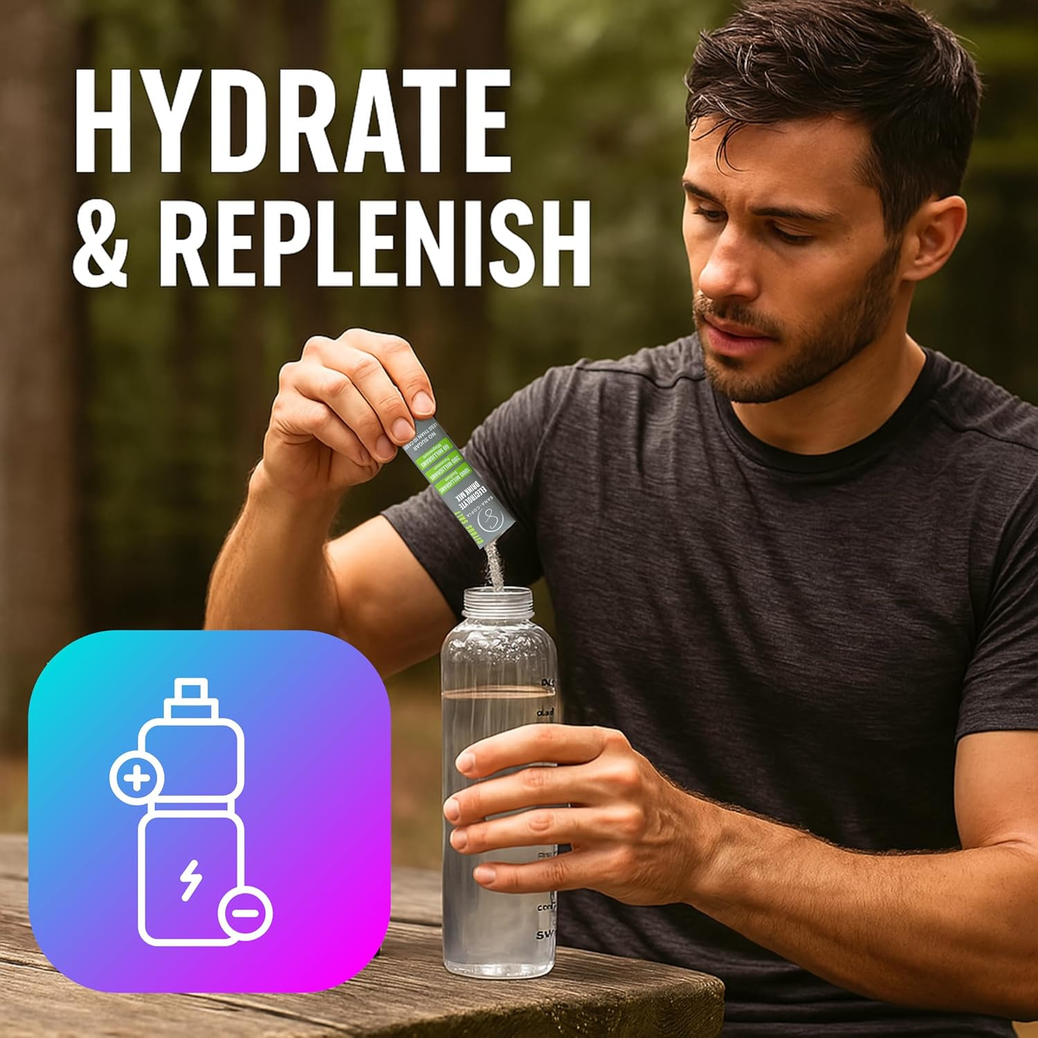 Electrolyte Drink Mix Hydration Packets: 1000Mg Sodium, Potassium & Magnesium Ci