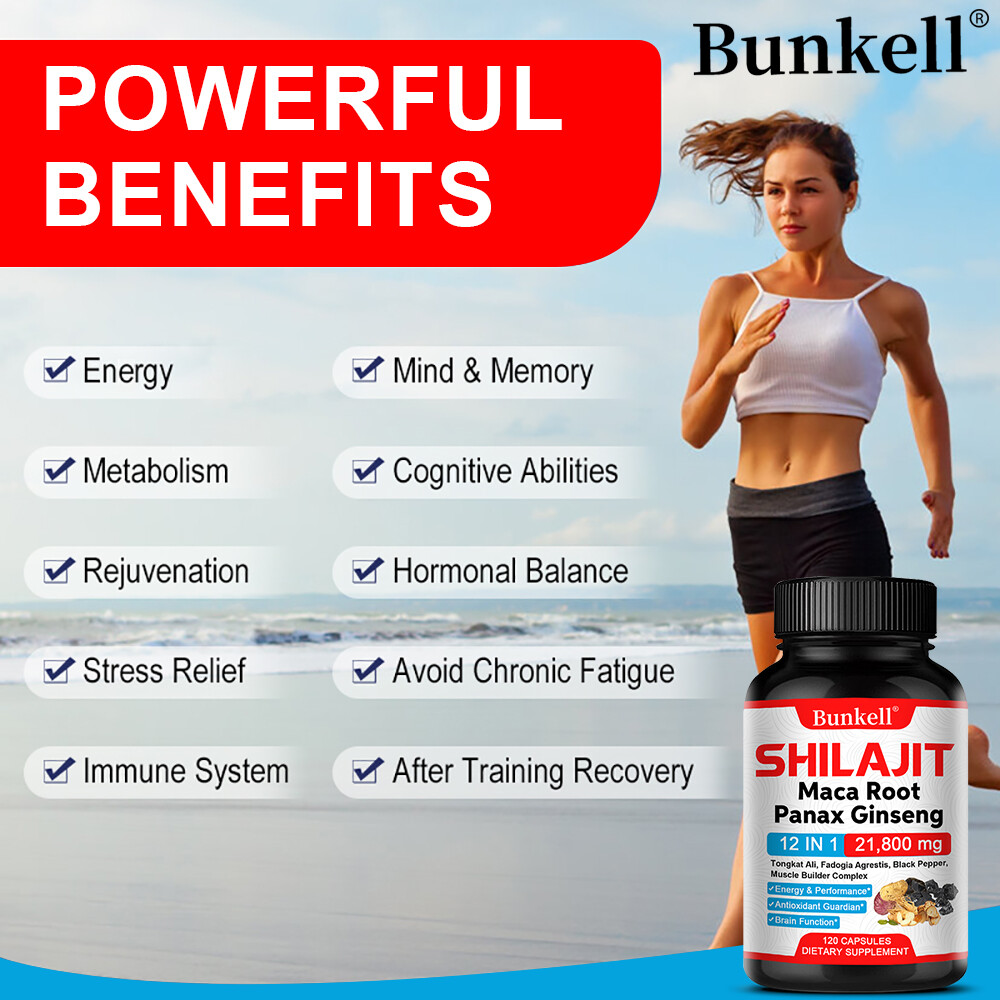 SHILAJIT Maca Root Panax Ginseng extract Muscle Health Energy&Performancesupport