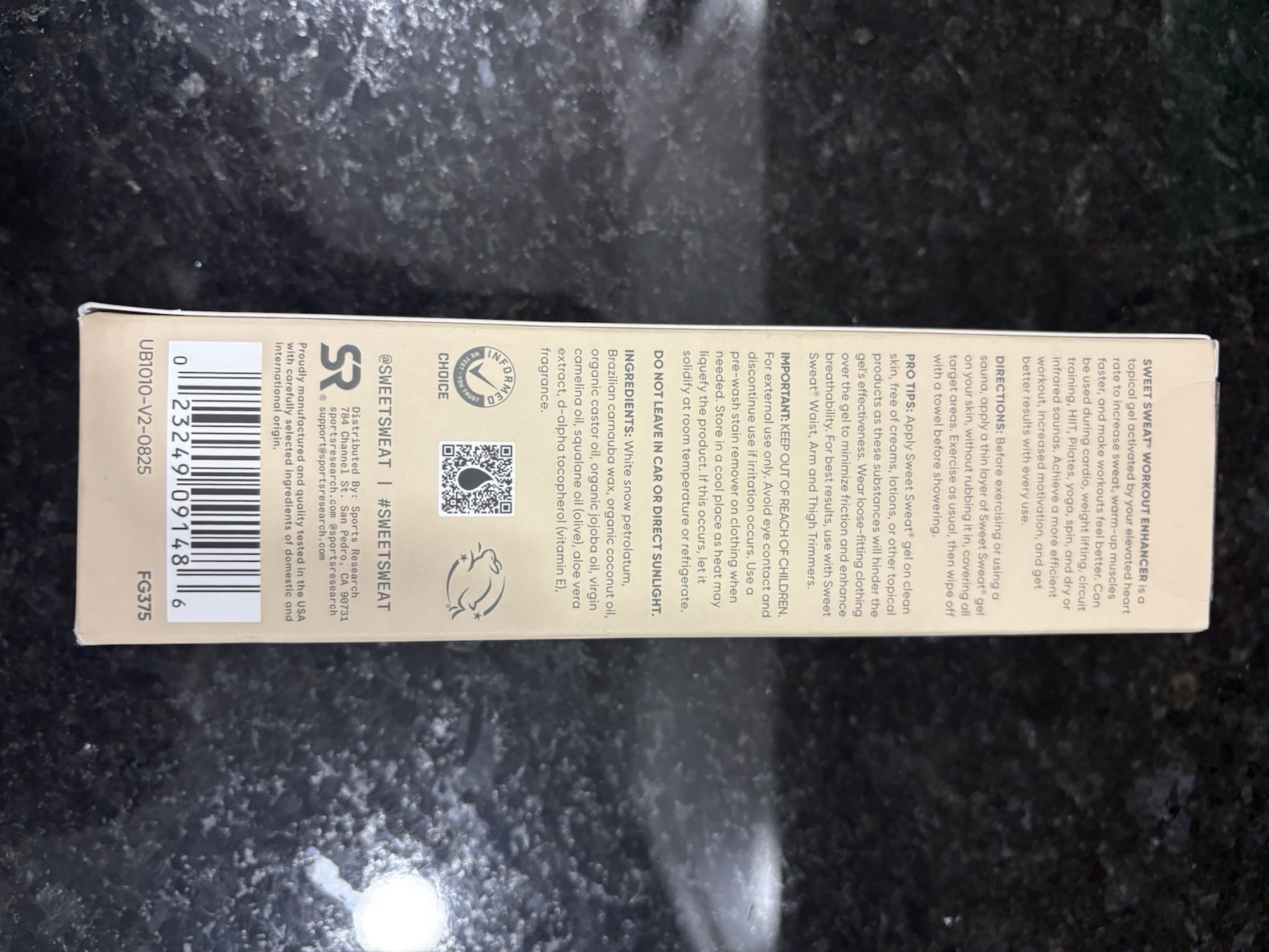Sweet Sweat Workout Enhancer Vanilla Stick Roll on 6.4 Oz Brand new