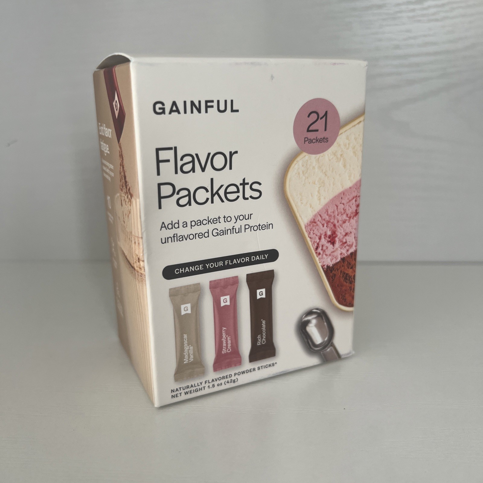 Gainful Flavor Packets 21 Packets Exp 8/26 new