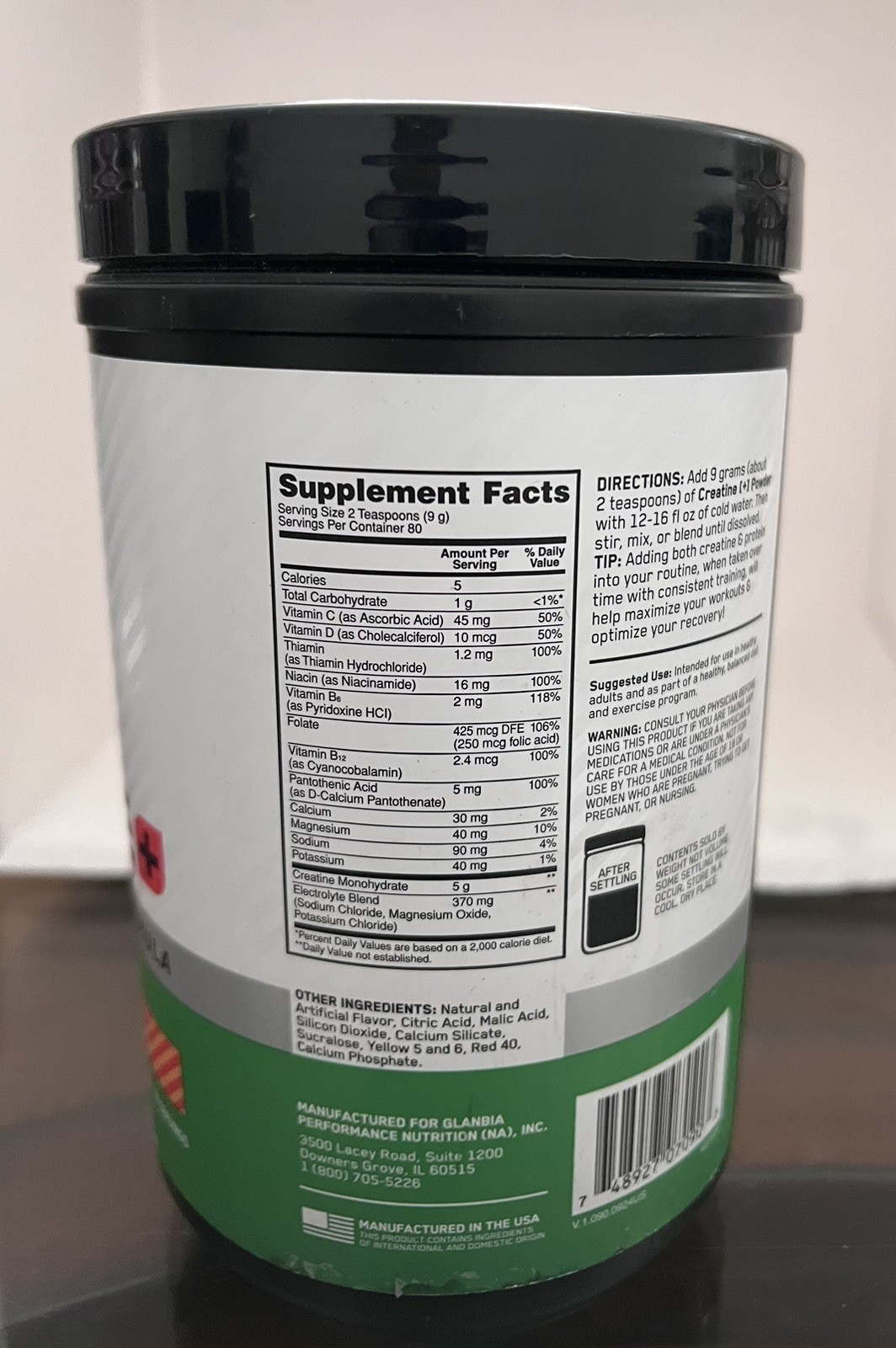 Optimum Nutrition Creatine+ Enhanced 3-in-1 Formula Strawberry Peach 25.39oz