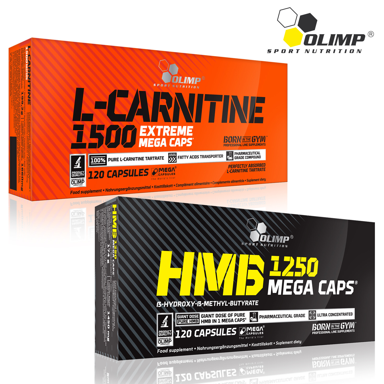 STRONGEST L-CARNITINE 1500 mg + HMB 1250 mg – Weight Loss Fat Burner Lean Muscle