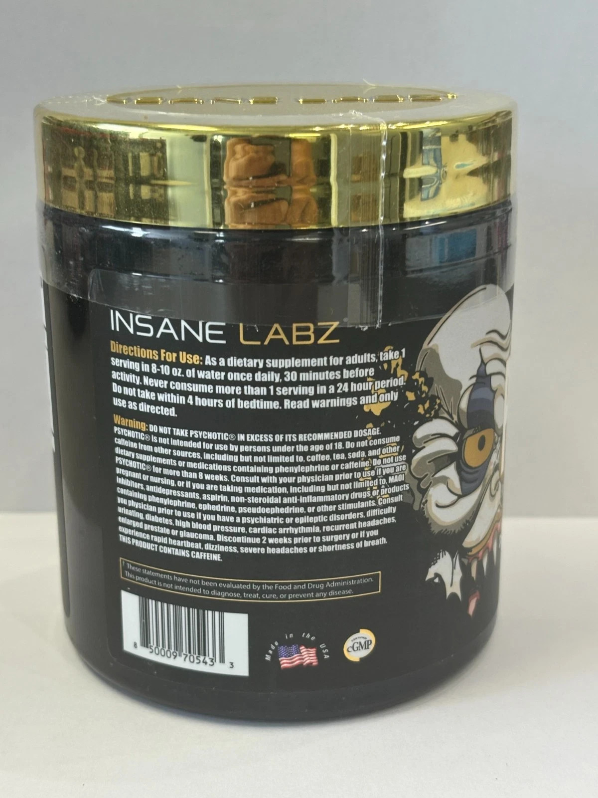 Insane Labz PSY-CHO-TIC GOLD Extreme Pre-Workout Energy Focus Pumps 35 Servings