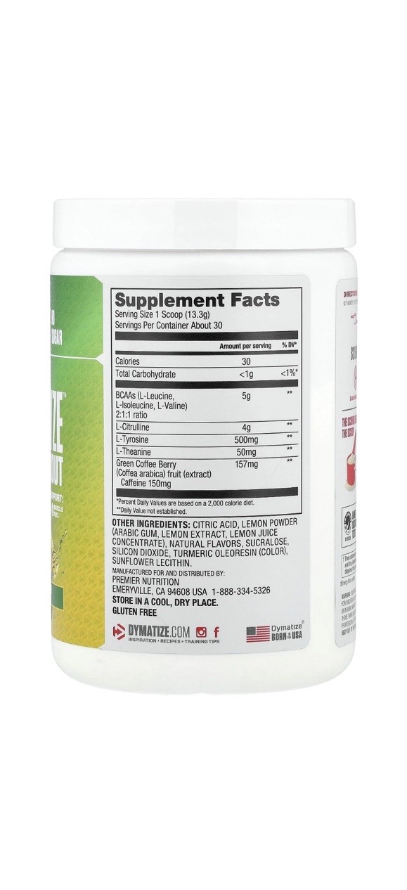 Energyze™ Pre-Workout, Lemon Lime, 14.1 oz (400 g)
