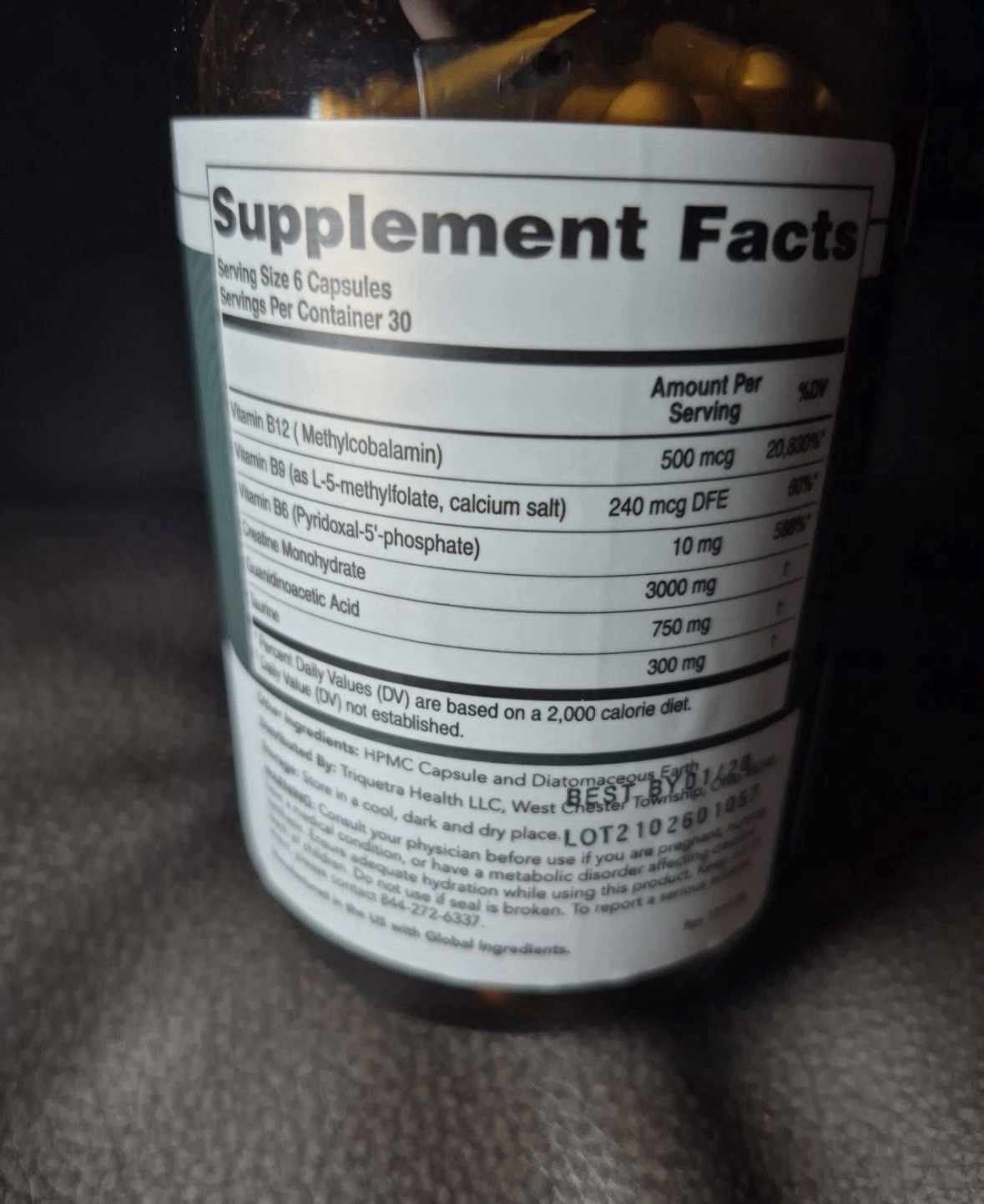 Triquetra Creatine Reserve 180 Count