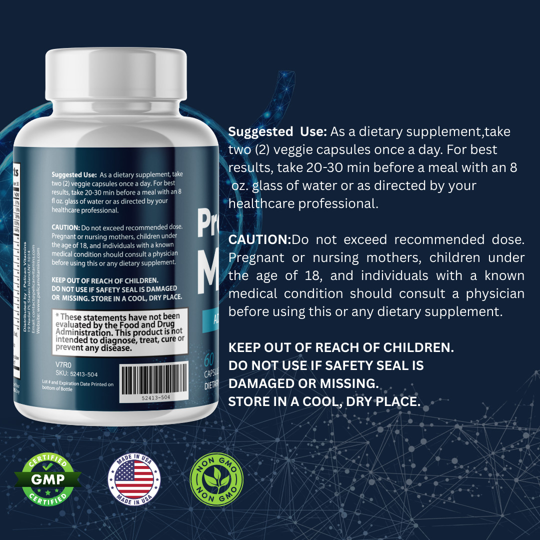 Prostat+ Max- Prostate Support- 4 Bottles- 240 Capsules