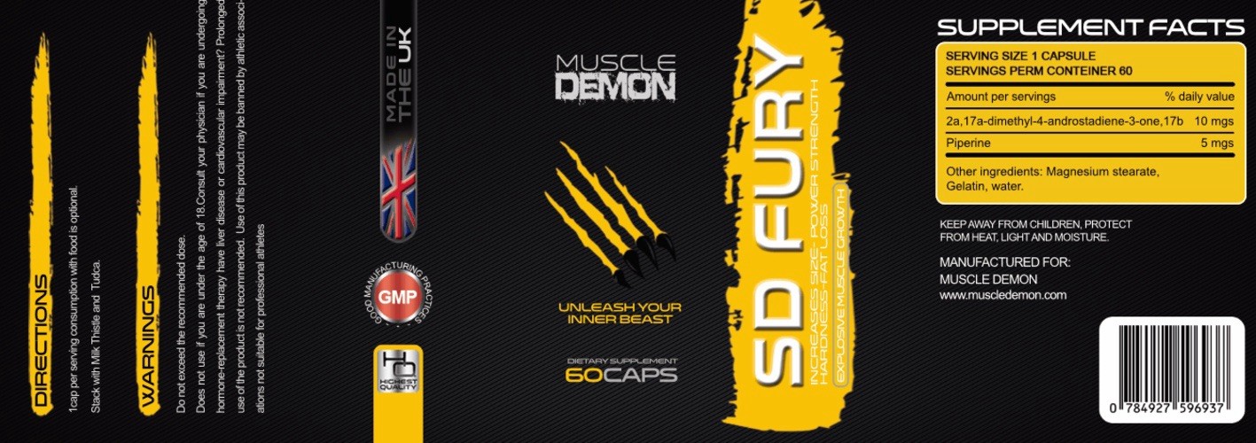 *SDROL* SD Fury (60 Caps x 10 mg) | Old School Muscle Builder | FREE SHIPPING