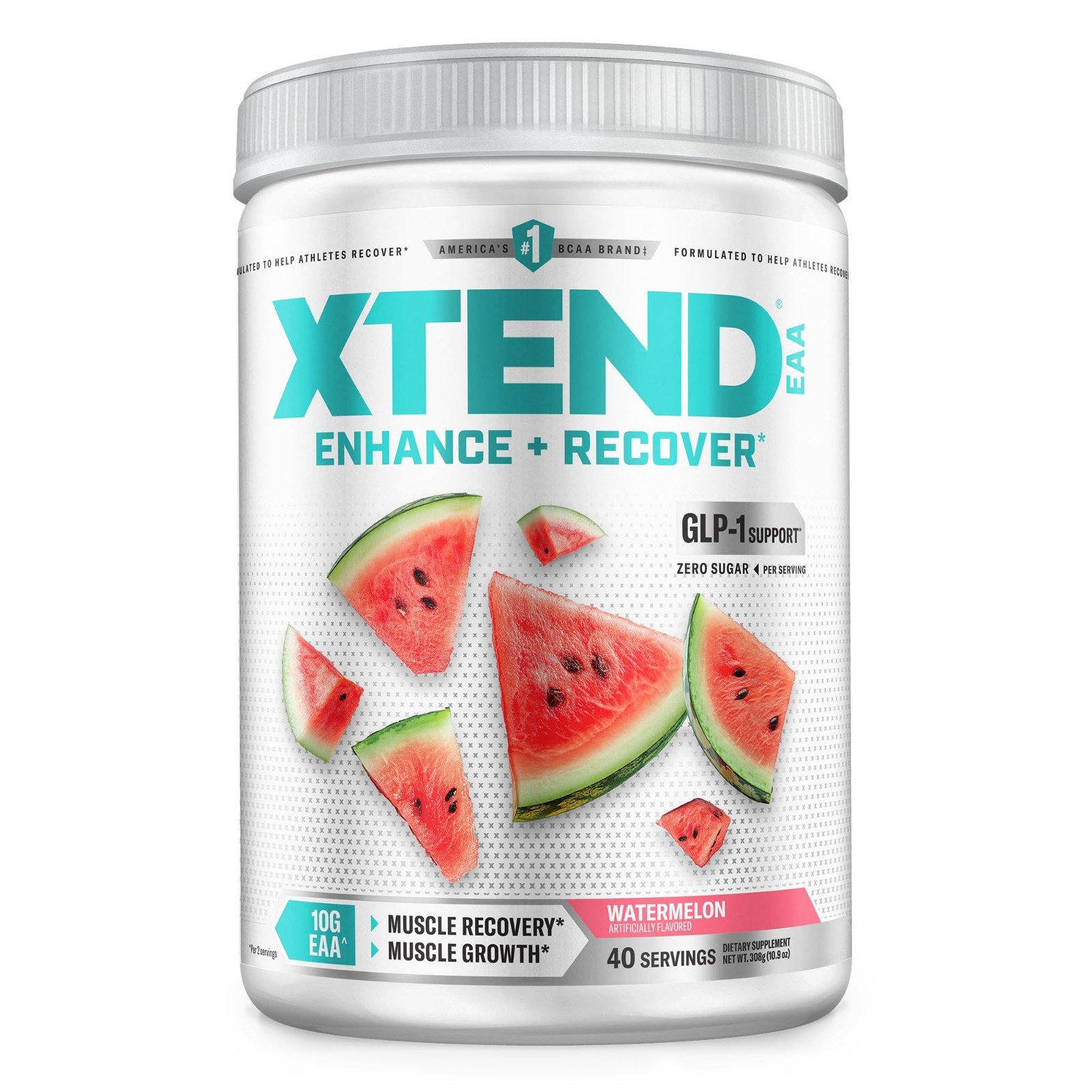 EAA + BCAA Powder, Zero Sugar, 10g Essential Amino Acids, 40 Servings, Muscle Re
