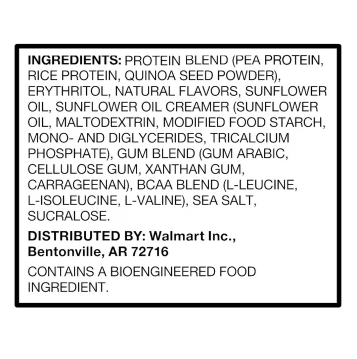 3 Pack Equate Plant-Based Protein Supplement, Smooth Vanilla, 13.4 Oz Pk