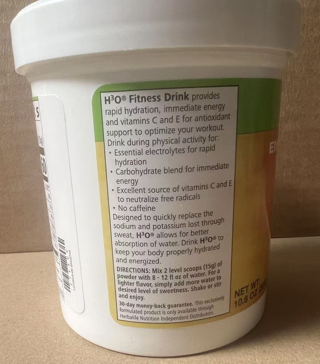 Herbalife H30 Fitness Drink，Provides Hydration，Immediate energy，Vitamins C and E
