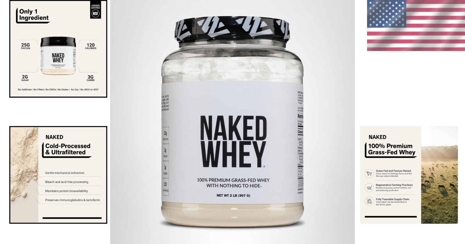 High-Quality 1Lb Whey Protein Powder – 25g Protein, 15 Servings, Keto Friendly