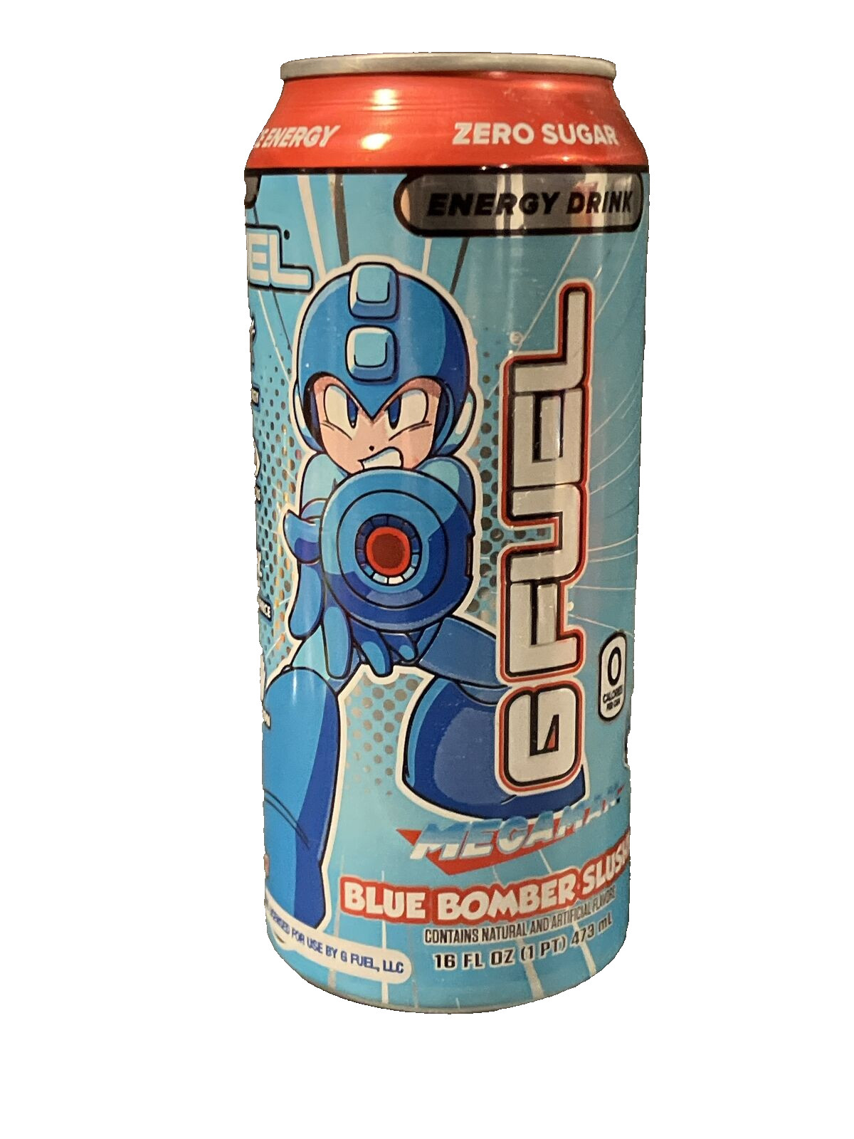 BB 6/2025 GFUEL BLUE BOMBER SLUSHEE ENERGY DRINK 16 OZ LIMITED EDITION MEGAMAN