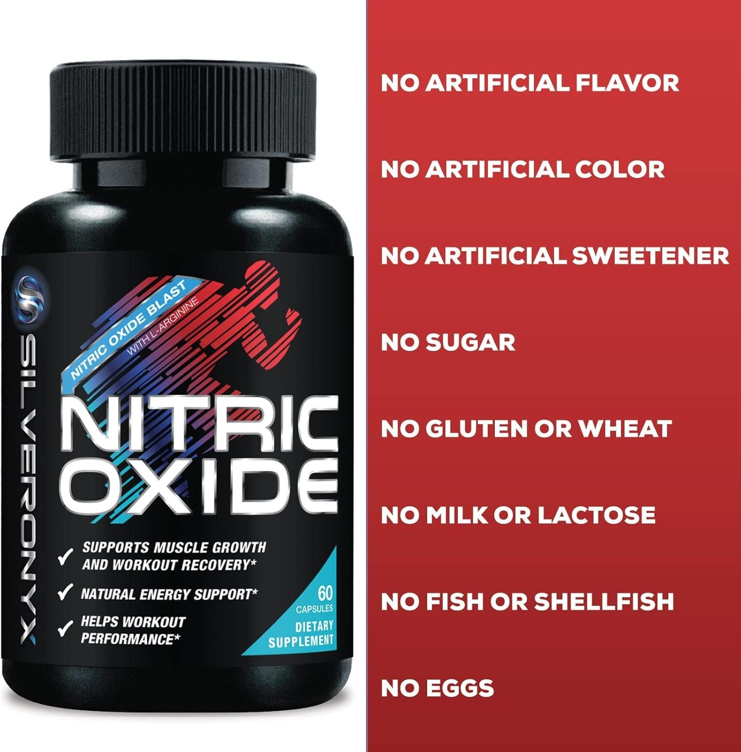 Oxido Nitrico y L-arginina Extra Fuerte Para Aumentar La Energia Muscular 60 Ct