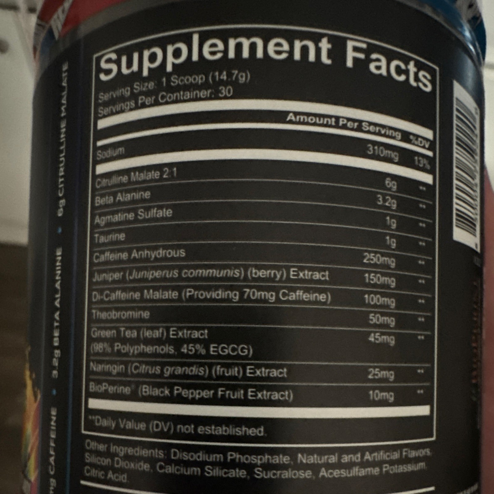 REDCON1 Total War Pre-Workout Powder w/ Caffeine, Gym Training, 30 Serv 15.36oz