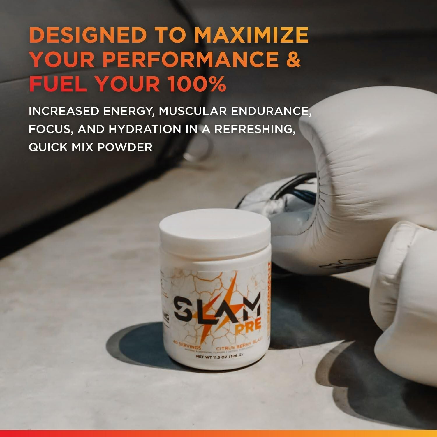Slam Fuel Slam Pre Workout Powder Fully Dosed Increased Endurance/Energy