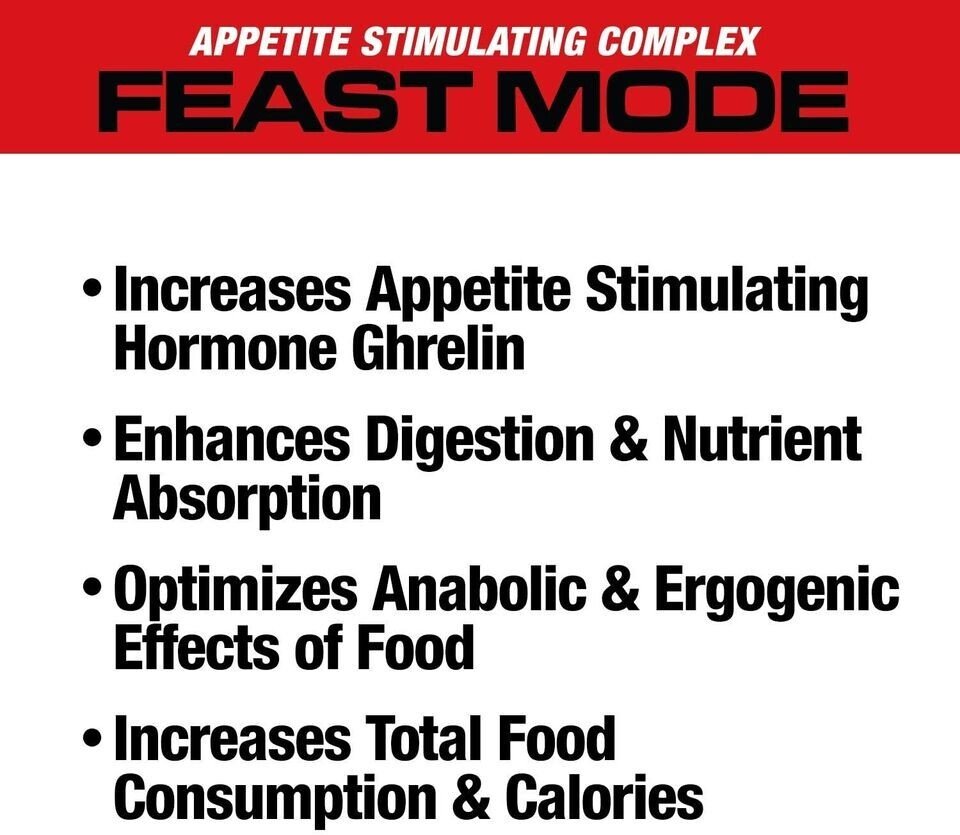 MuscleMeds Feast Mode Weight Gainer Pills Increased Appetite 90 Capsules New