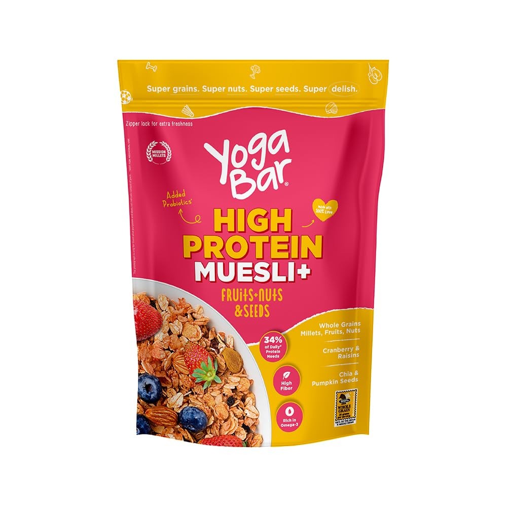 Yogabar High Protein Muesli 350g | Breakfast Cereal