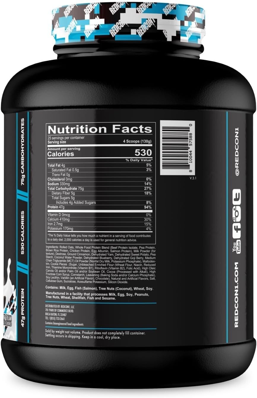 Redcon1 MRE Whole Food Protein WHEY-FREE Meal Replacement 7LB 25 Servings New