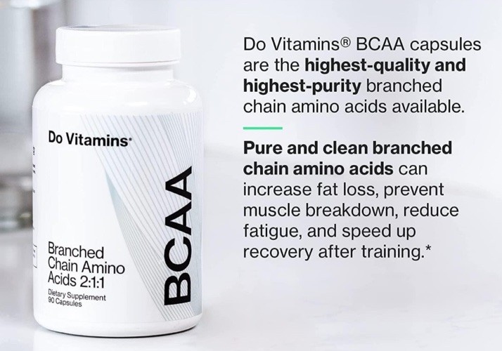 Do Vitamins BCAA Branched Chain Amino Acids 2:1:1 Diet Supplement 90 Capsules
