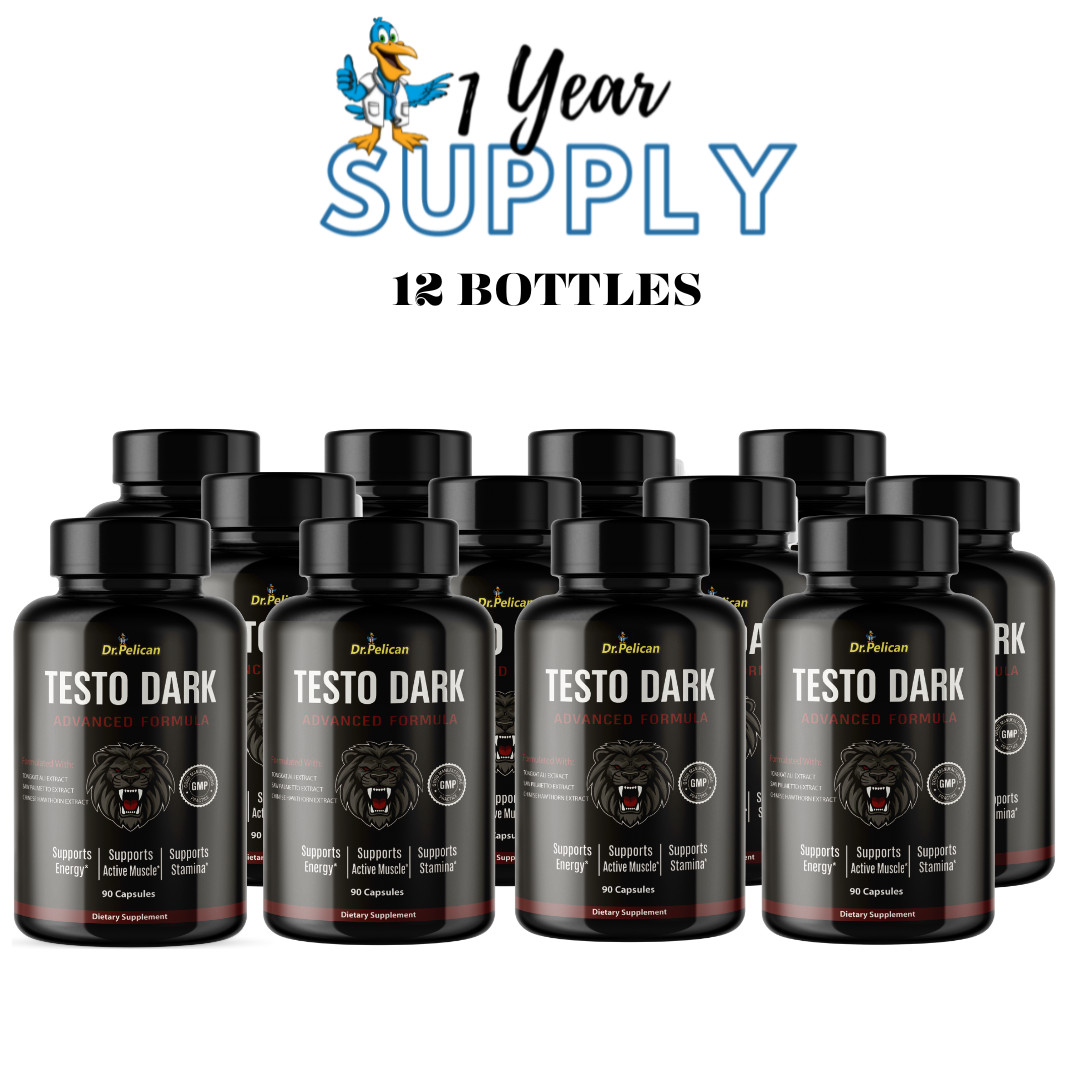 Test0 Dark- Bodybuilding & Men’s Health Support- 12 Bottles- 1080 Capsules