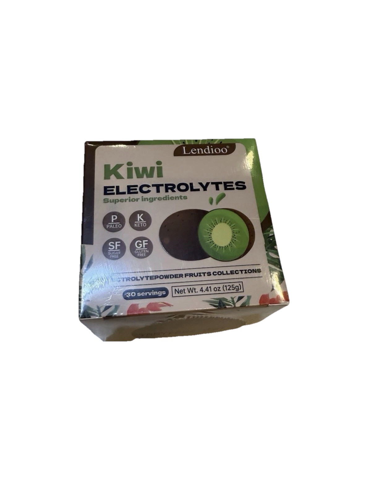 Lendioo Kiwi Electrolytes Powder 4.41 oz Sugar-Free Gluten-Free Paleo Keto