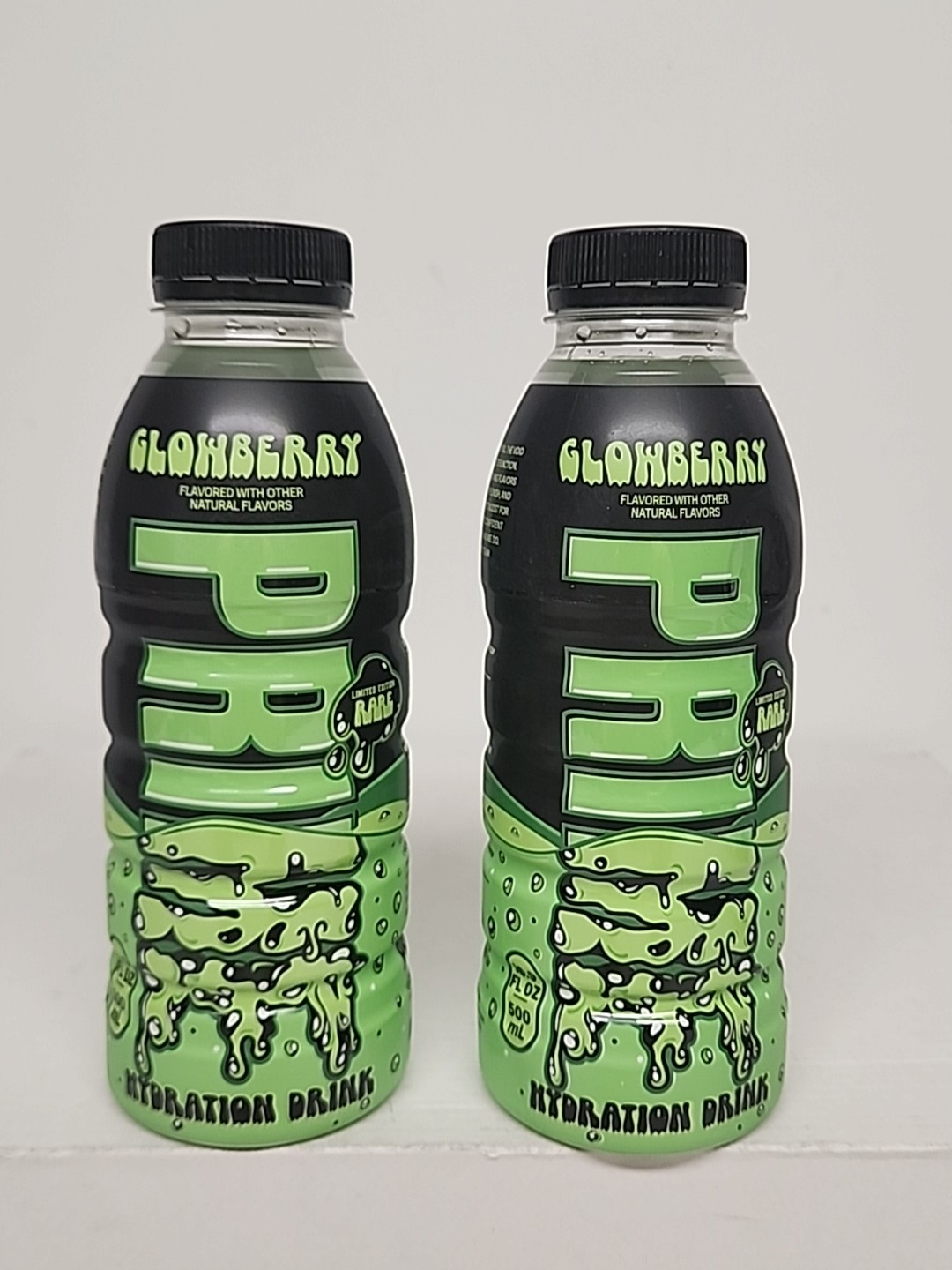 Limited Edition Prime Hydration Glowberry Rare New 2024 Variant Slime 2 Bottles