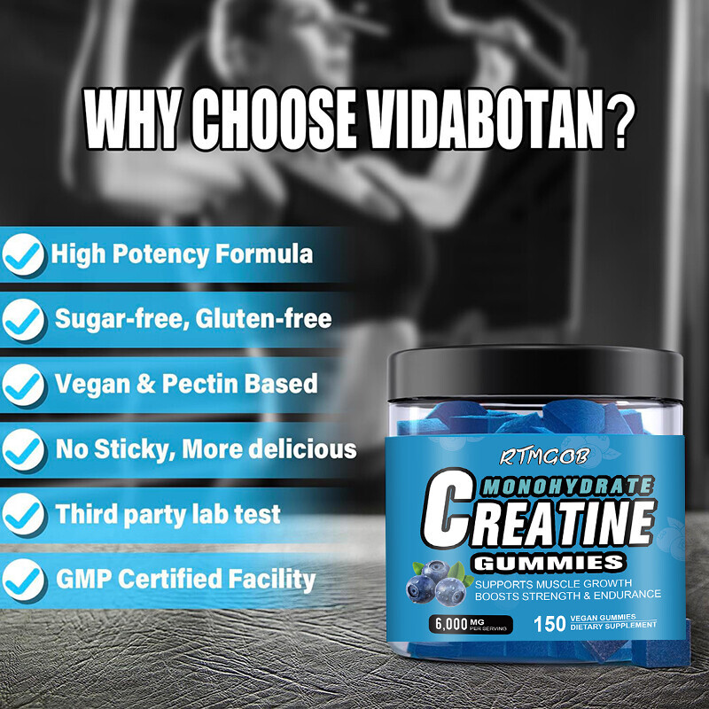 150 Counts Creatine Monohydrate Gummies – Increase Strength and Build Muscle New