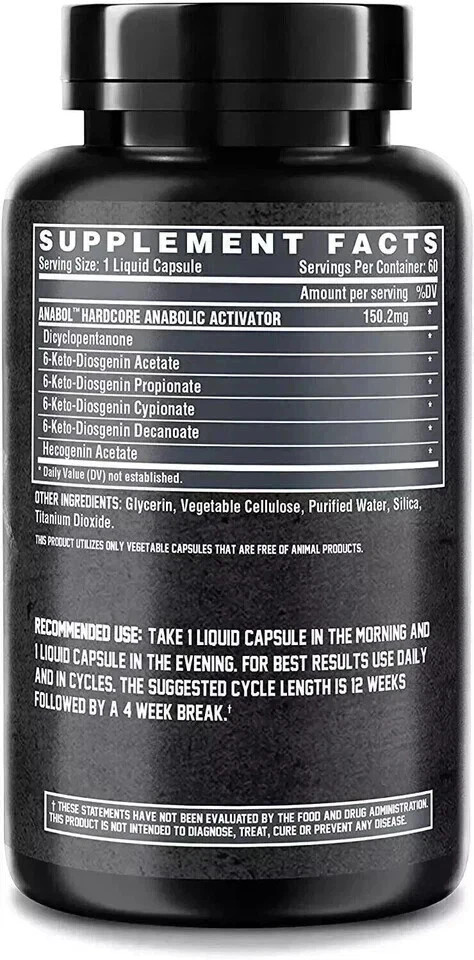 Nutrex Research Anabol Hardcore Anabolic Activator,Muscle Builder 60 Capsules