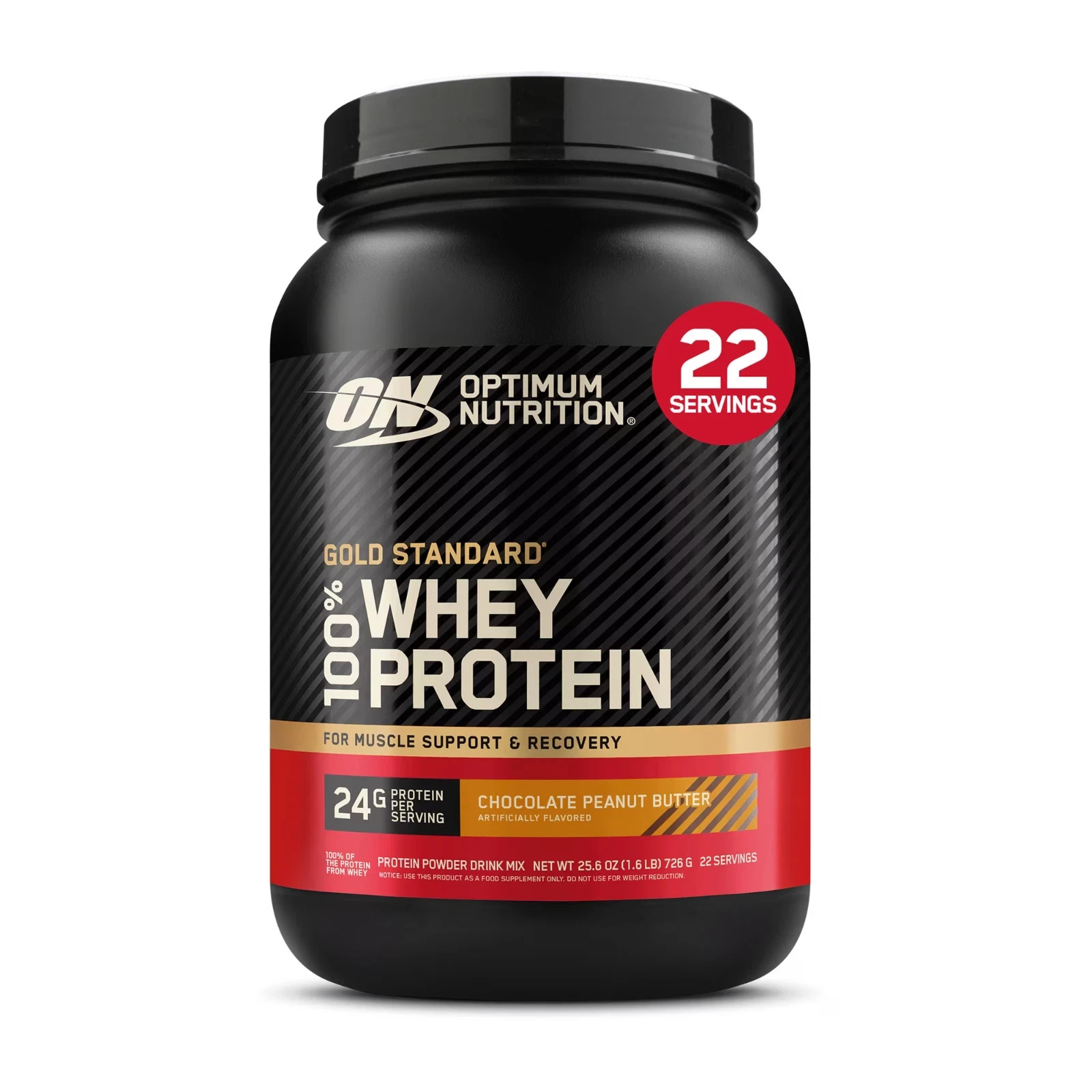 Optimum Nutrition Gold Standard 100% Whey Protein Powder, 22 Servings, Chocolate