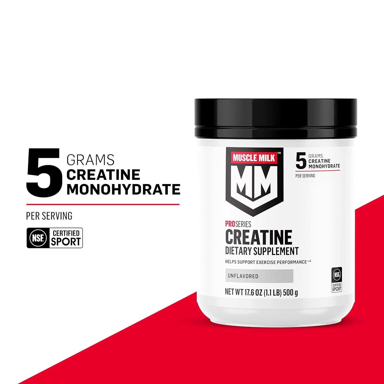 Muscle Milk Pro Series Creatine Powder Supplement, Unflavored, 1.1 Pound,…