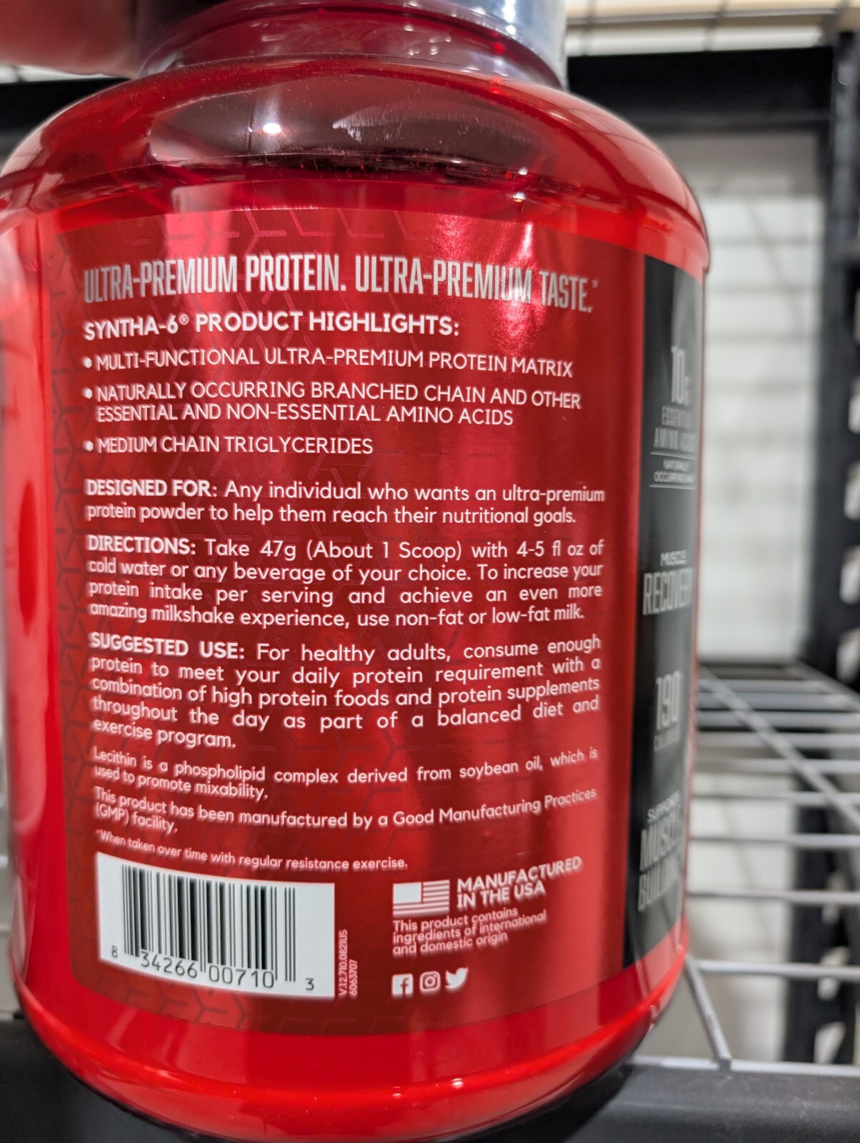 BSN Syntha-6 Protein 5LB Vanilla Ice Cream Protein Powder **FREE SHIP** Exp 8/26