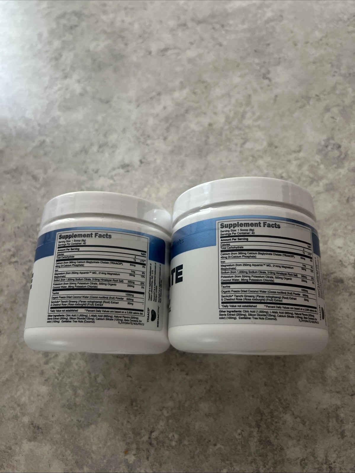 2X Transparent Labs Hydrate Electrolyte Formula Peach Mango 0.69 lbs 40 Servings