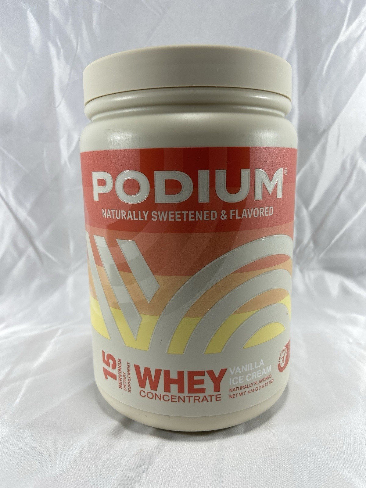 Podium Nutrition Whey Protein – Vanilla Ice Cream – 16.72oz EXP DATE: 01/2026