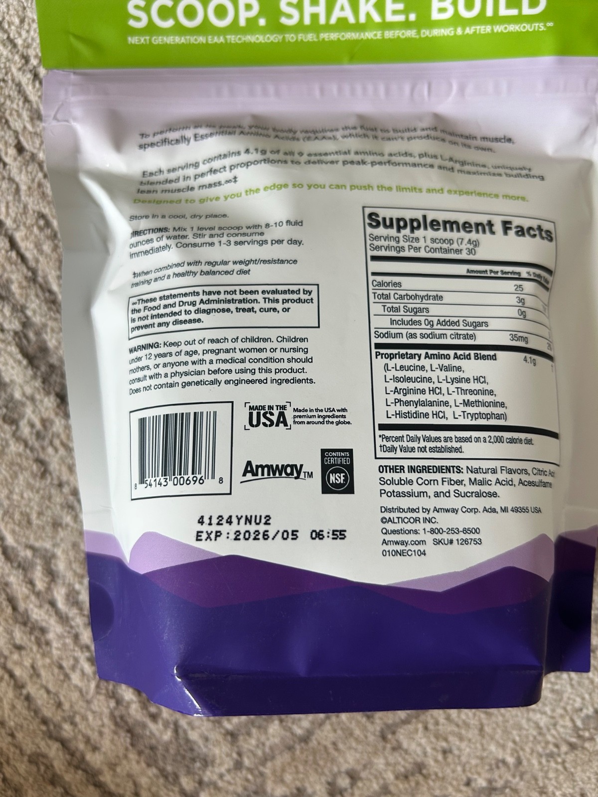 XS Berry Blast Muscle Multiplier EAA Supplement, Expires 05/2026