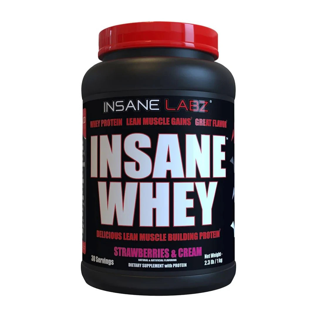 Insane Labz Insane Whey,100 Muscle Building STRAWBERRY 2LB