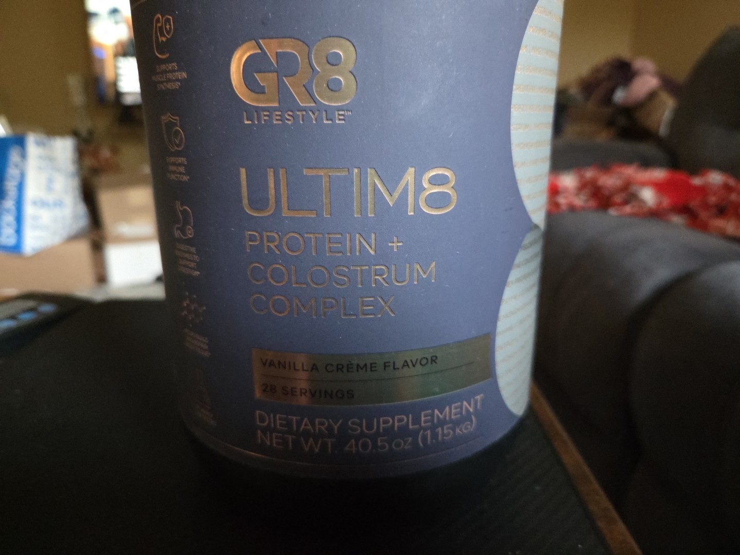 SEALED – ULTIM8 Protein + Colostrum Complex – VANILLA CREME FLAVOR 03/2028