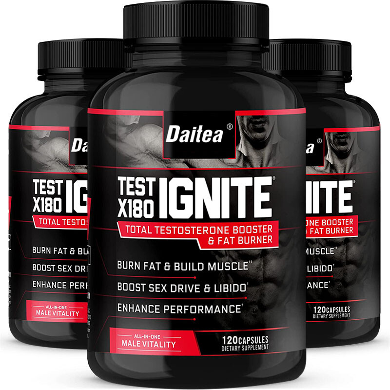 Test X180 Ignite Total Testosteron Booster for Men To Build Muscle, Strength