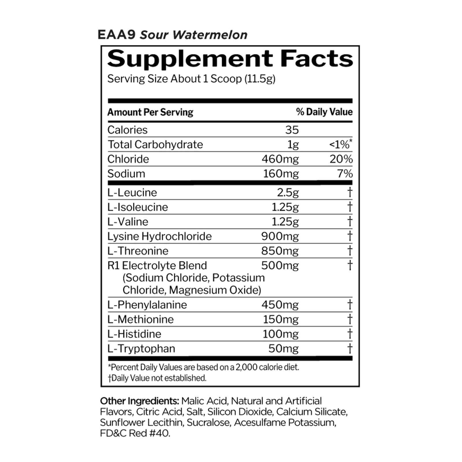 RULE 1 Essential Amino 9 Sour Watermelon 30 serv Amino Acids Hydration 345g